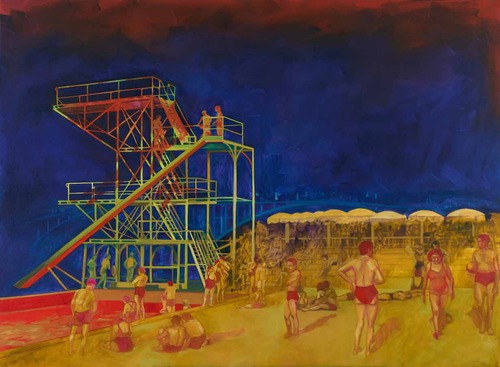 Artwork by Chantal Maquet - Baignade (marne) - Reuter Bausch Art Gallery - Luxembourg