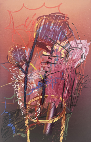 Artwork by Pascal Vilcollet - Fleurs - Reuter Bausch Art Gallery - Luxembourg