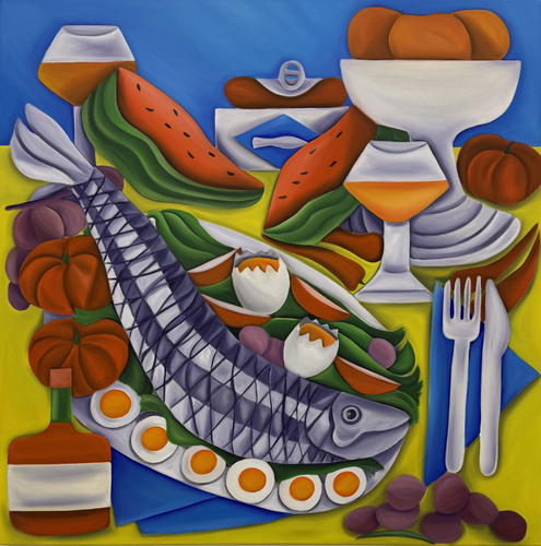 Artwork by  Oriane Bruyat - Lit de poisson - Reuter Bausch Art Gallery - Luxembourg