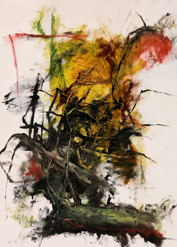 Artwork by Arny Schmit - Knotenpunkte 1 - Reuter Bausch Art Gallery - Luxembourg