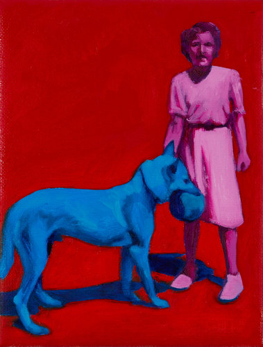 Artwork by Chantal Maquet - Blauer Hund - Reuter Bausch Art Gallery - Luxembourg