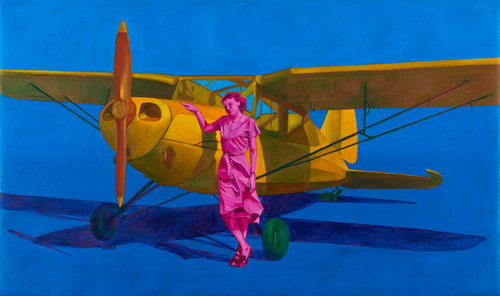 Artwork by Chantal Maquet - Der Goldene Flieger - Reuter Bausch Art Gallery - Luxembourg