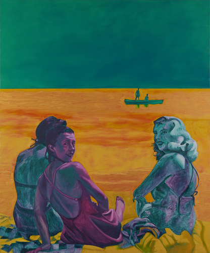 Artwork by Chantal Maquet - Jean, Cat & Norm - Reuter Bausch Art Gallery - Luxembourg