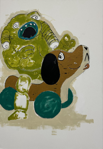 Artwork by Max Dauphin - Toy dog - Reuter Bausch Art Gallery - Luxembourg