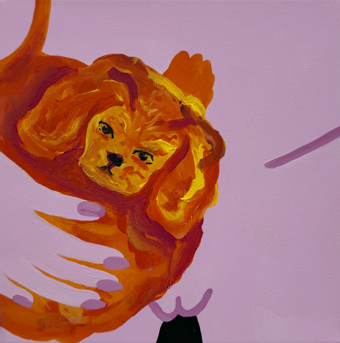 Artwork by Mia Kinsch  - 7h : le calin le matin - Reuter Bausch Art Gallery - Luxembourg