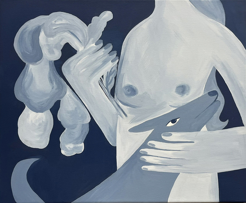 Artwork by Mia Kinsch  - Listening to a sparrow - Reuter Bausch Art Gallery - Luxembourg