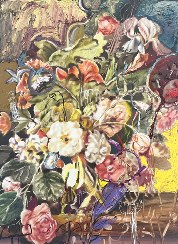 Artwork by Pascal Vilcollet - Fleurs - Reuter Bausch Art Gallery - Luxembourg