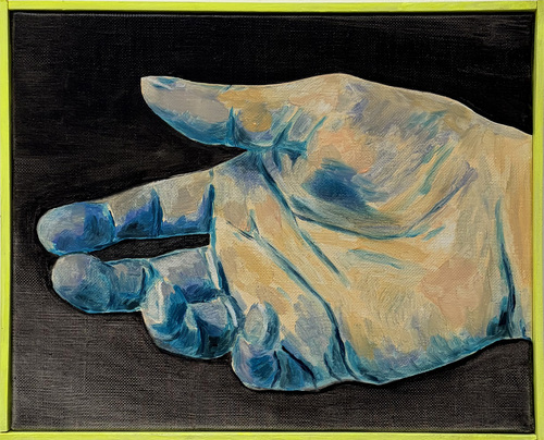 Artwork by Simon Demeuter - A Hand - Reuter Bausch Art Gallery - Luxembourg