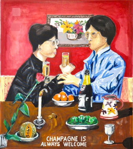 Artwork by Ugo Li  - Champagne is always welcome - Reuter Bausch Art Gallery - Luxembourg