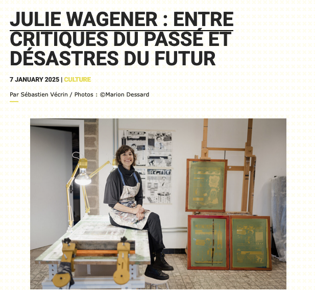 News of Reuter Bausch Art Gallery JULIE WAGENER AT BOLD MAGAZINE 