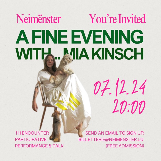 News of Reuter Bausch Art Gallery One Fine Evening with Mia Kinsch