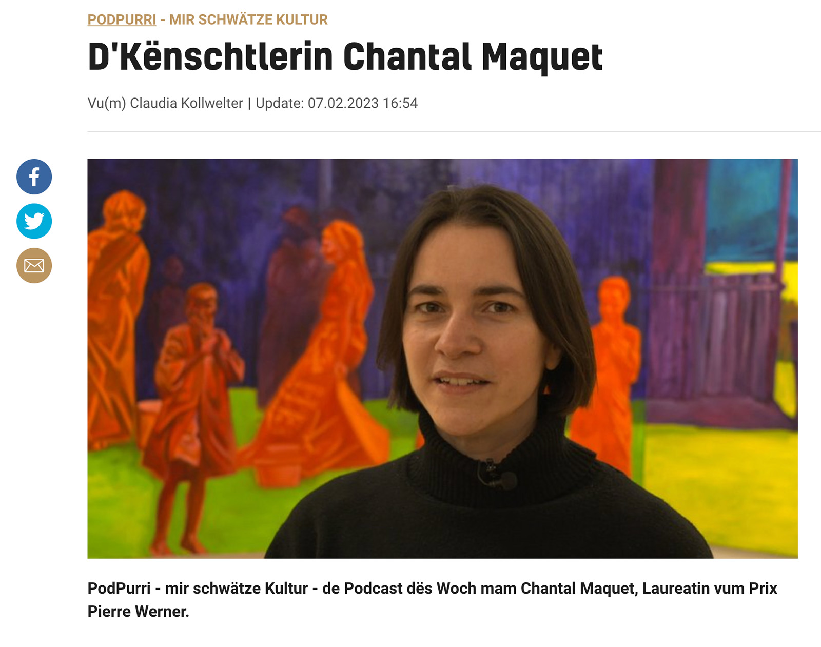 News of Reuter Bausch Art Gallery PodPurri - mir schwätze Kultur